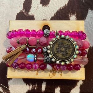 Upcycled Louis Vuitton bracelet set